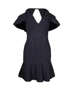 Navy Fabric Hervé Léger Dress