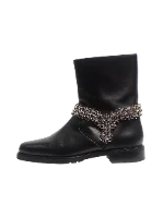 Black Leather Manolo Blahnik Boots