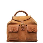Brown Suede Gucci Backpack