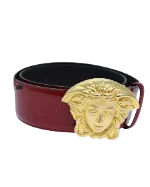 Red Leather Versace Belt