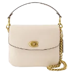 White Leather Coach Benett Crossbody Bag