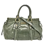 Green Leather Miu Miu Handbag