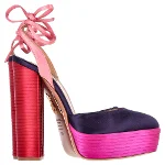 Pink Fabric Aquazzura Heels
