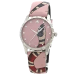 Pink Leather Gucci Watch