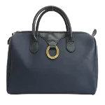 Navy Canvas Dior Boston Bag