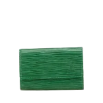 Green Leather Louis Vuitton Key Holder