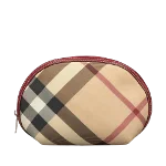 Brown Canvas Burberry Pouch