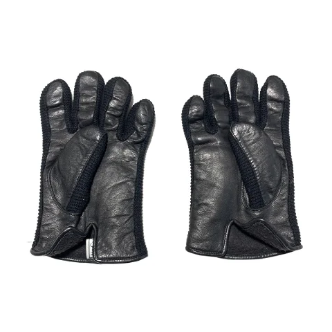 Black Leather Saint Laurent Gloves