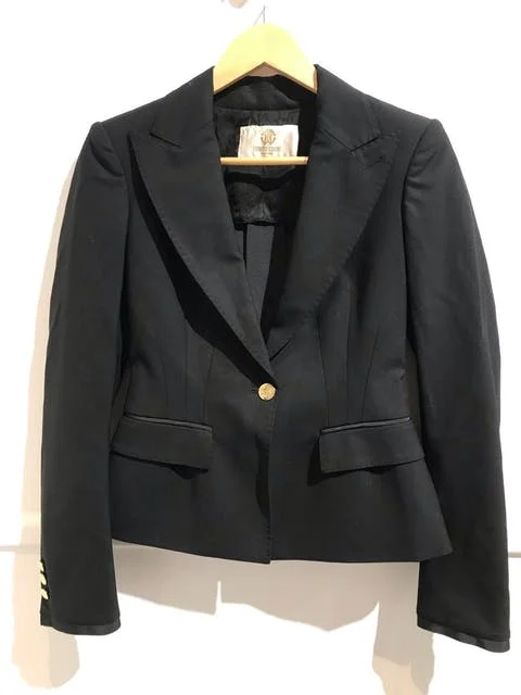 Black Fabric Roberto Cavalli Jacket