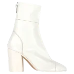 White Leather Chanel Boots