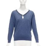 Blue Cotton Brunello Cucinelli Sweater