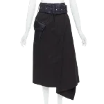 Black Cotton SACAI Skirt