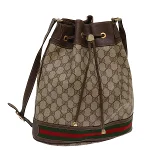 Beige Canvas Gucci Shoulder Bag