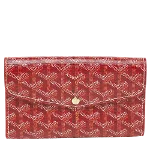 Red Leather Goyard Wallet