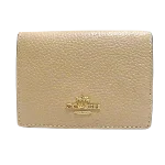 Beige Leather Coach Wallet