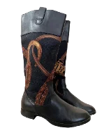 Black Leather Ralph Lauren Boots