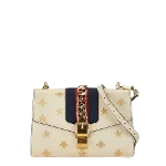 White Leather Gucci Sylvie