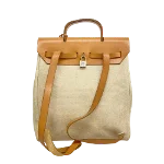 Beige Fabric Hermès Backpack