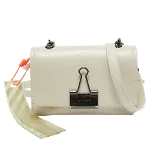 White Leather Off White Crossbody Bag