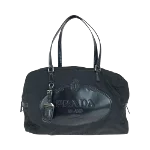 Black Canvas Prada Travel Bag