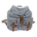 Blue Nylon Prada Backpack