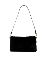 Black Fabric Manu Atelier Shoulder Bag