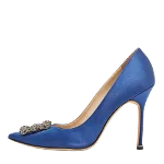 Blue Satin Manolo Blahnik Heels