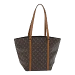 Brown Canvas Louis Vuitton Sac Shopping