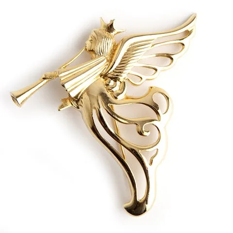 Gold Metal Givenchy Brooch