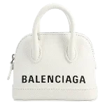 White Leather Balenciaga Ville