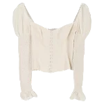 White Fabric Reformation Top