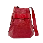 Red Leather Louis Vuitton Sac d'épaule