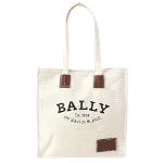 Beige Canvas Bally Tote