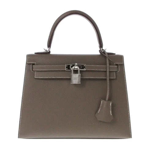 Grey Leather Hermès Handbag