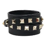 Black Leather Valentino Bracelet