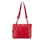 Red Leather Chanel Tote