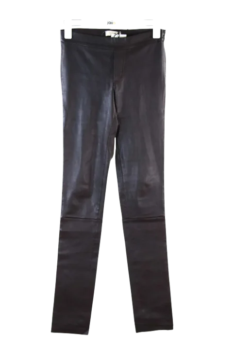 Brown Leather Ba&sh Pants