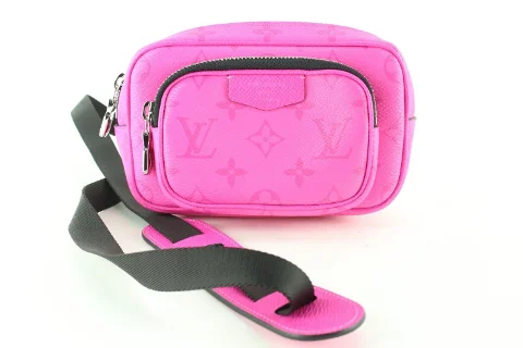 Pink Fabric Louis Vuitton Shoulder Bags