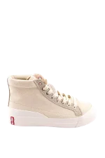 White Fabric Levi's Sneakers