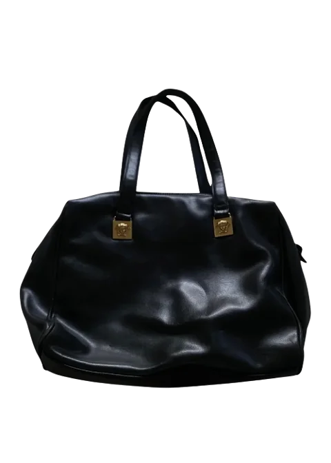 Black Leather Versace Handbag
