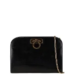 Black Leather Salvatore Ferragamo Shoulder Bag