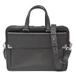 Black Leather Salvatore Ferragamo Briefcase