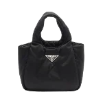 Black Fabric Prada Tote