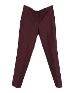 Burgundy Wool Givenchy Pants