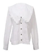 White Cotton Ganni Top