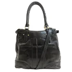 Black Leather Cole Haan Tote