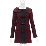 Burgundy Wool Chanel Coat