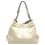 White Leather Coach Tote