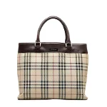 Brown Canvas Burberry Tote