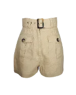 Beige Fabric Zimmermann Shorts